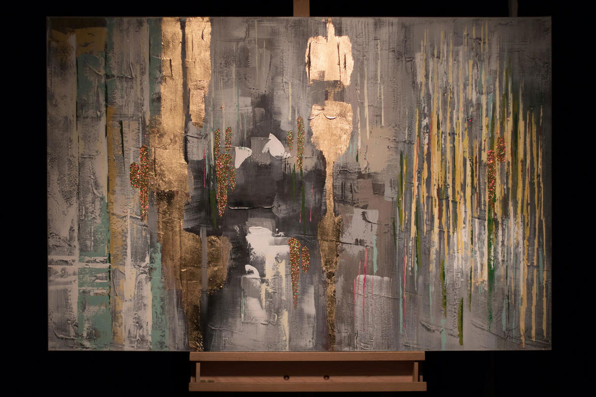 ÖLGEMÄLDE 120/80 cm - Gelb, Holz/Textil (2.02/80cm) - KUNSTLOFT