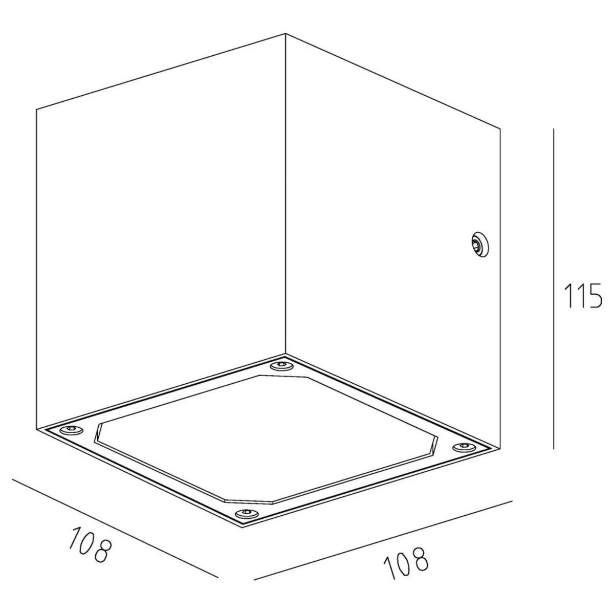 WAND- & DECKENLEUCHTE Cubodo Silber - Transparent/Silberfarben, Metall (10.8/10.8/11.5cm) - click-licht