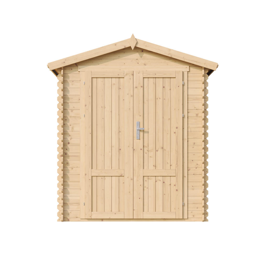 GARTENHAUS HOLZ M367F1 1,98 m² - Naturfarben, Holz (196/218/136cm) - Timbela