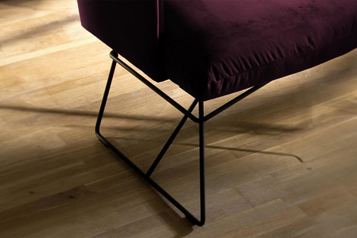 ESSZIMMERBANK CHARME Violett Velvet - Violett, Textil (186/85/68cm) - KAWOLA