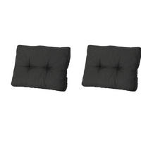 RÜCKENKISSEN Rippe 43/73 cm 2er-Set - Schwarz, Textil (73/8/43cm) - Madison