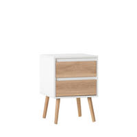 NACHTTISCH 2 SCHUBLADEN Kemi Zweifarbig 40 cm x 59 cm - Multicolor, Holzwerkstoff (40/59/40cm)