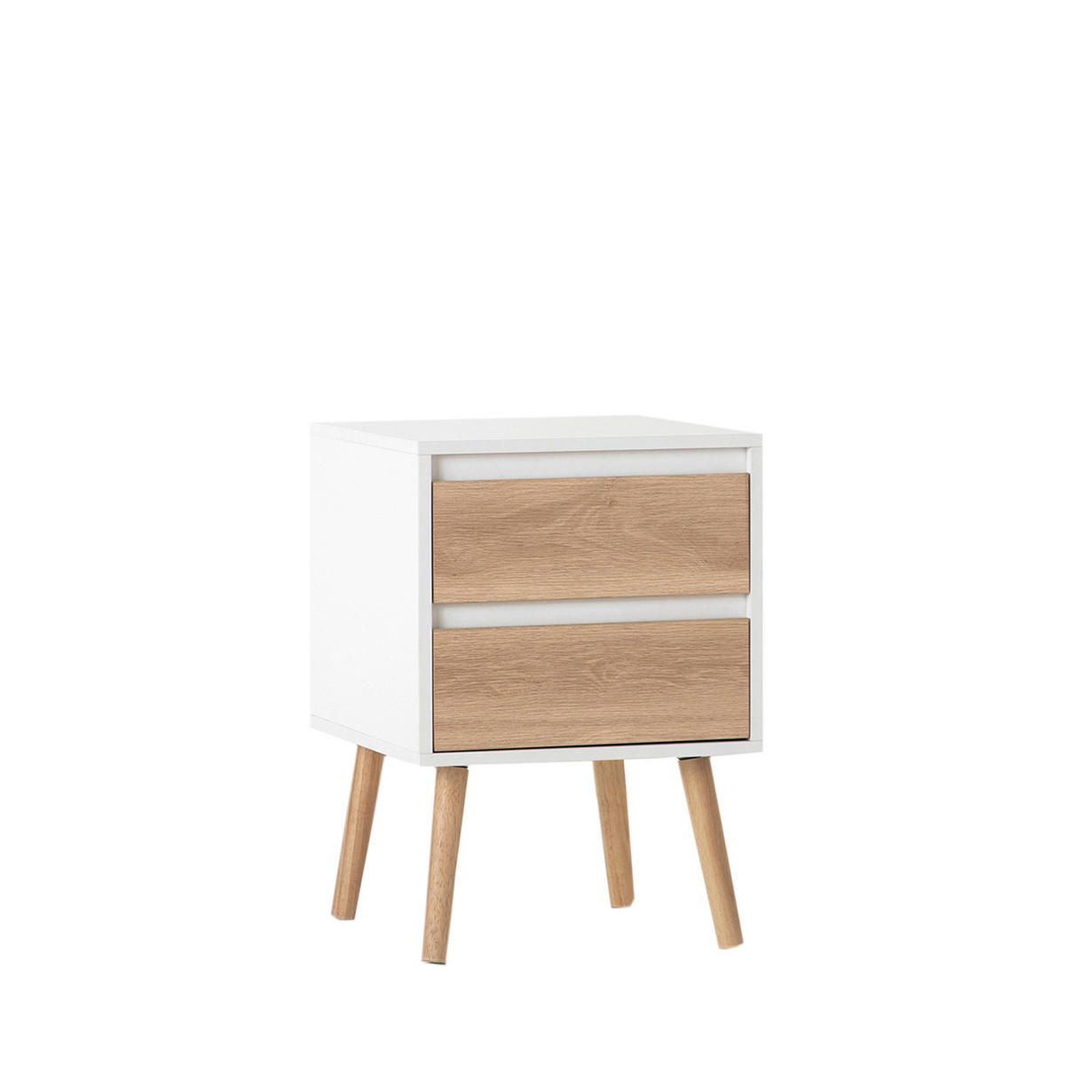 NACHTTISCH 2 SCHUBLADEN Kemi Zweifarbig 40 cm x 59 cm - Multicolor, Holzwerkstoff (40/59/40cm)