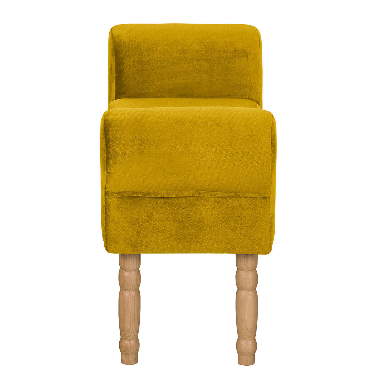 POLSTERBANK - Samt - Gelb, Textil (101/51/33cm) - home24