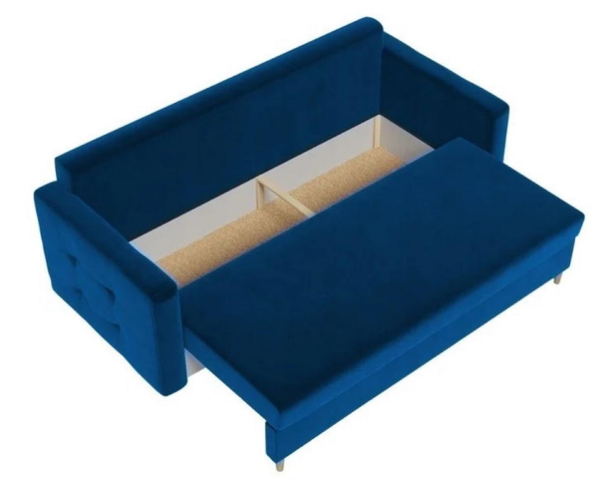 SOFA Granat PETI Gepolstert - Blau, Textil (217/97/87cm) - Sepro Meble