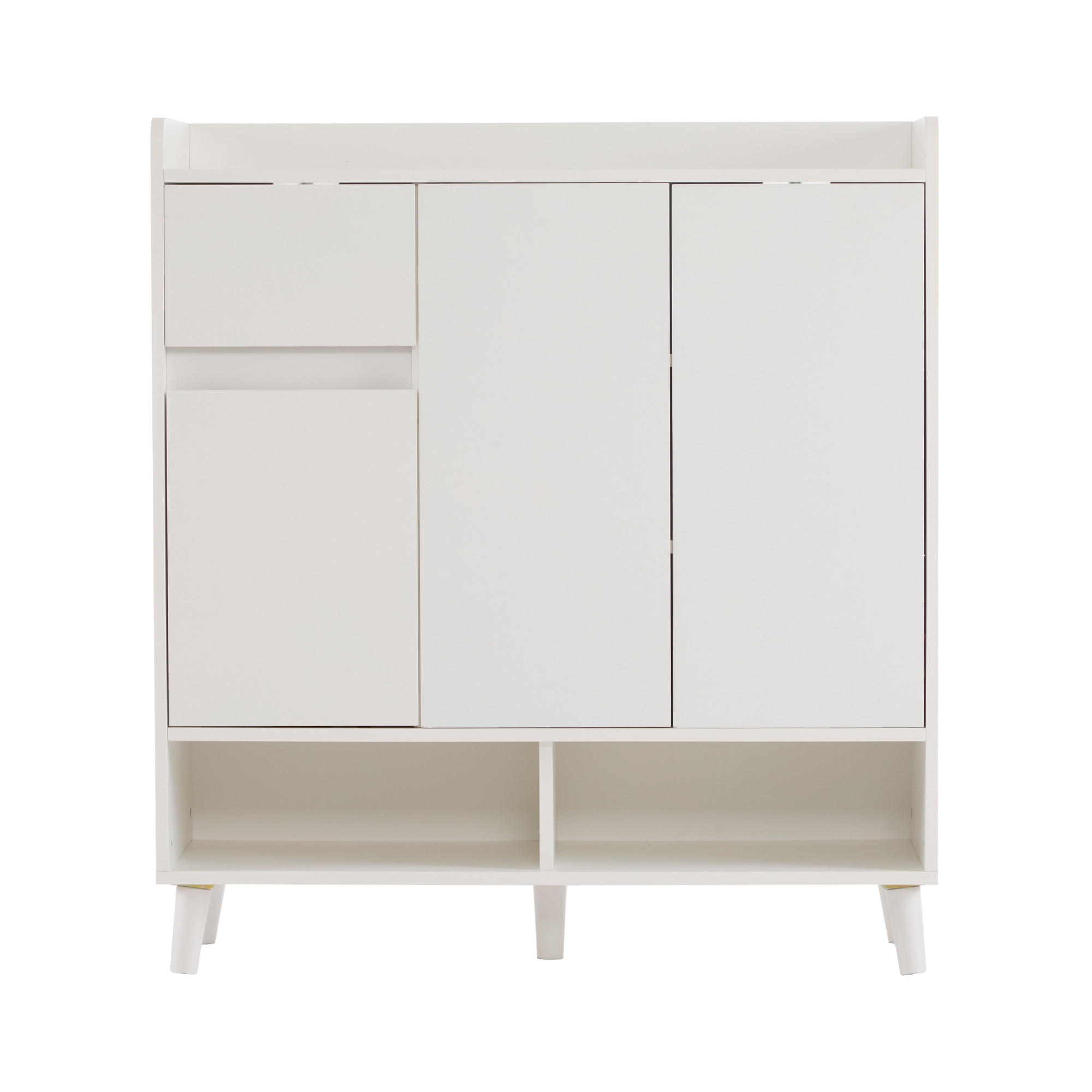 KOMMODE Weiß 90/35/99 cm - Weiß, Holzwerkstoff (90/99/35cm) - PANGIVO