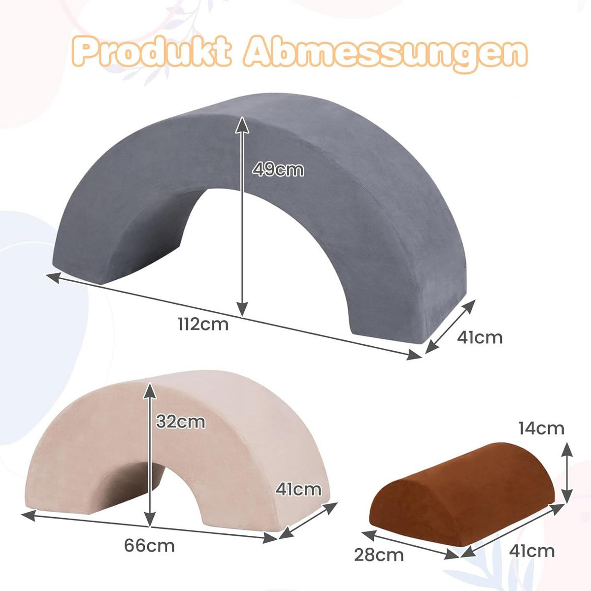 KLETTERBOGEN Grau - Grau, Kunststoff (41/49/112cm) - COSTWAY