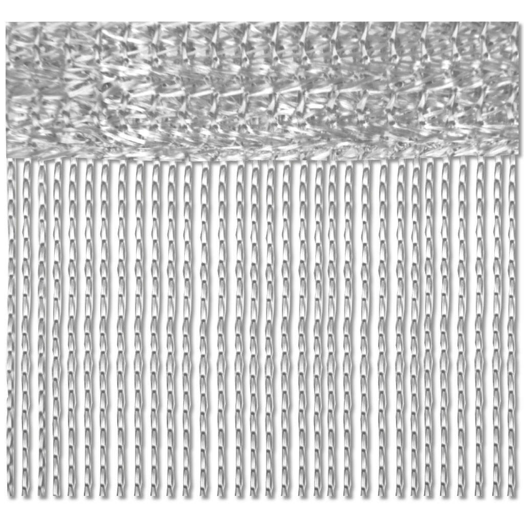FADENVORHANG 90 cm x 240 cm Fadengardine (Silber) Ideal als Insektenschutz oder Raumteiler - Silberfarben, Textil (90/240cm) - Bestlivings
