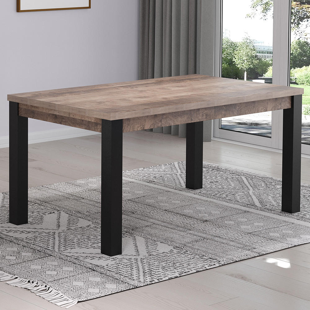 ebuy24 Esstisch Eiche 160x160x77 cm