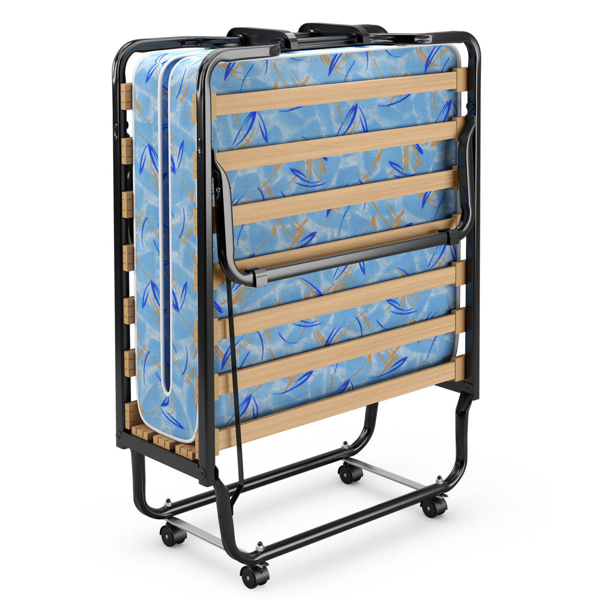 GASTEBETT Blau - Blau, Metall - COSTWAY