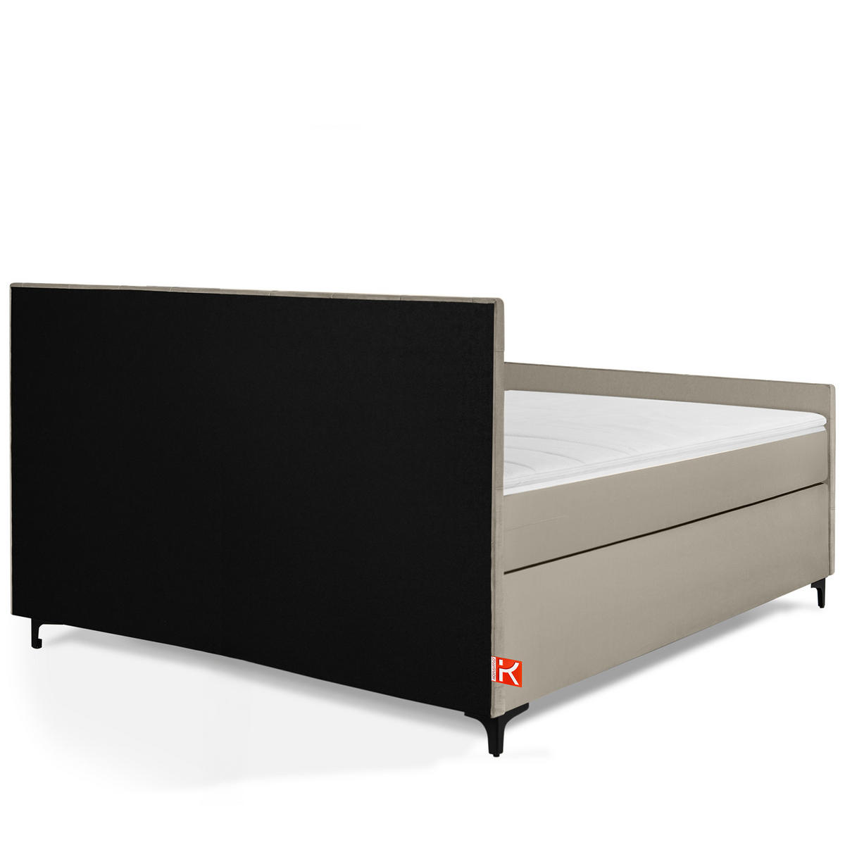 POLSTERBETT ARDEA, Creme - Creme/Schwarz, Holz/Holzwerkstoff (160/200cm) - KONSIMO®