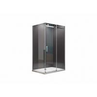 DUSCHKABINE Ela 120x80x195cm Eck Schiebetür+DS - Silberfarben, Glas (80/120/195cm) -  Glaswerk Westfalen