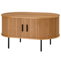 KOMMODE COUCHTISCH - Echtholzfurnier - Eichefarben/Schwarz, Holzwerkstoff/Metall (60/100/55cm) - home24