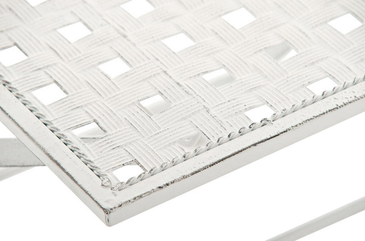 KLAPPSTUHL Asiri - 2er Set - antik weiß - Weiß, Metall (40/43/95cm) - TPFLiving