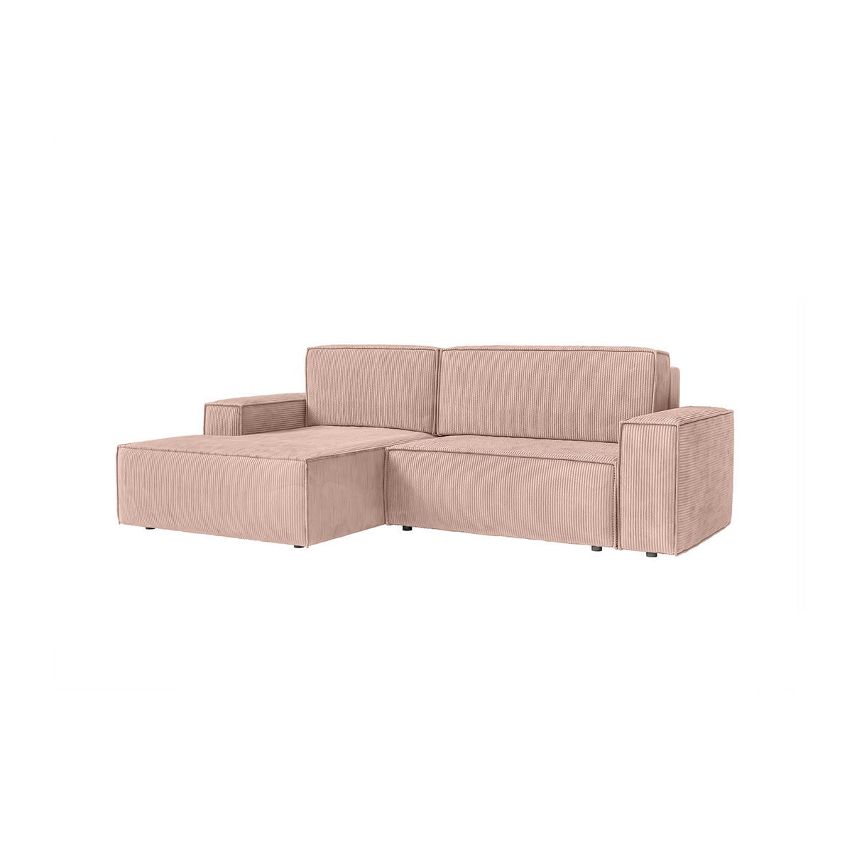 ECKSOFA Kokko mit Schlaffunktion, Hellrosa - Pink, Textil (267/167cm) - Fedve