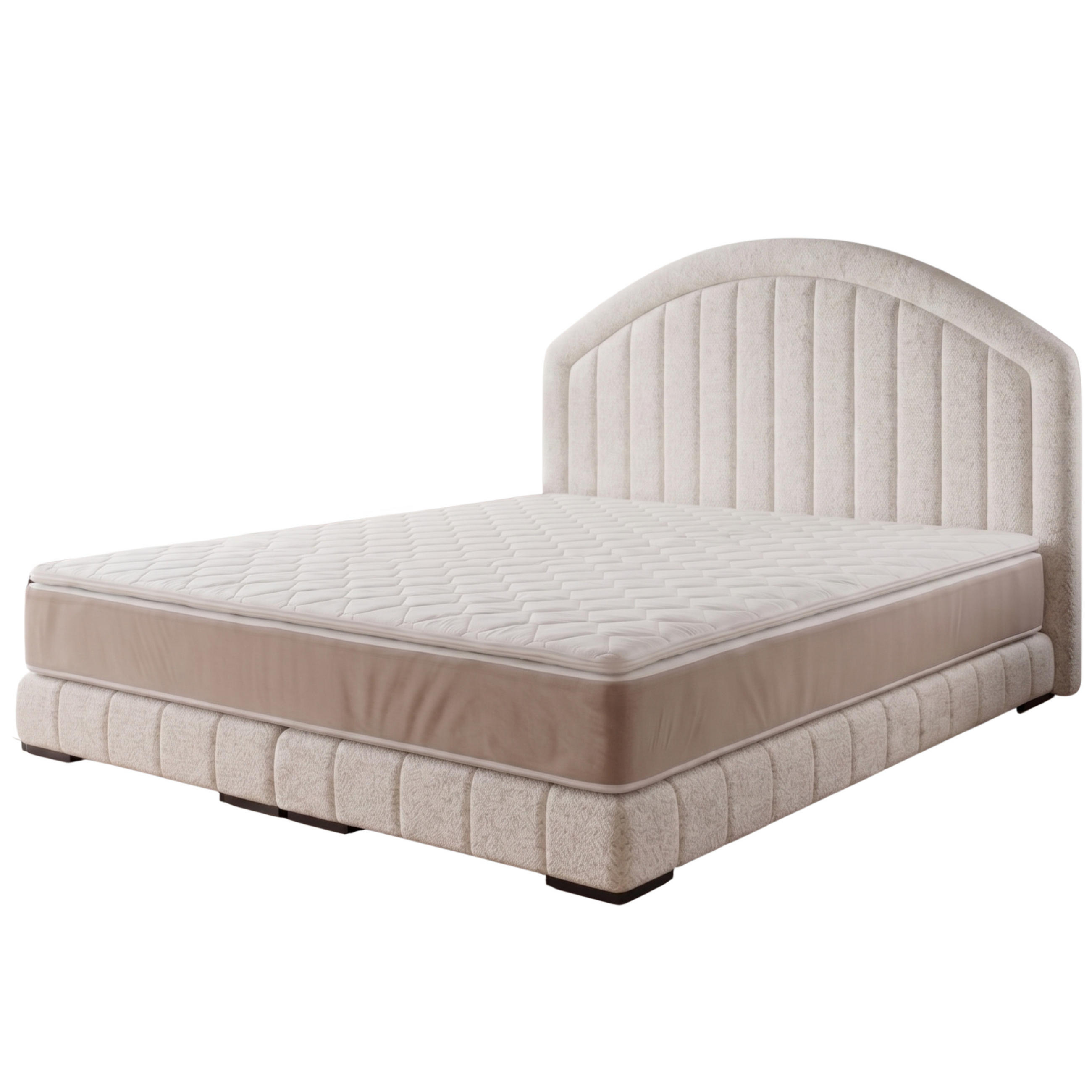 POLSTERBETT LEON2 140x 200 cm Farbe: Creme - Creme, Textil (140/200cm) - A&J MöbelLand