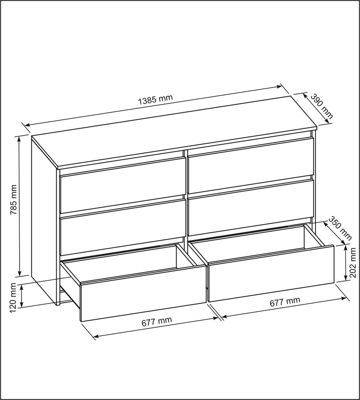 KOMMODE Schwarz, Hochglanz 139/79/39 - Schwarz Hochglanz/Schwarz, Holzwerkstoff (139/79/39cm) - RAUMHIRSCH FURNITURE