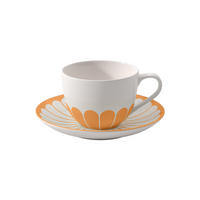 CAPPUCCINOTASSE MIT UNTERTASSE Fleur Couleur Soleil 300 ml - Gelb, Keramik (0.3L) - Villeroy & Boch