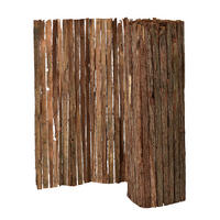 RINDENZAUN Zamora - Dunkelbraun, Naturmaterialien (300/90cm) - casa.pro