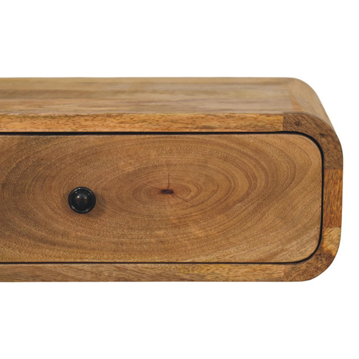 NACHTKASTEN Avora Wandmontiert Eichenoptik, 1 Schublade, Beige - Beige/Messingfarben, Holz/Metall (45/15/32cm) - Artisan Furniture