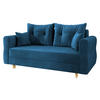 SCHLAFSOFA Zako 2 - Blau/Naturfarben, Holz/Textil (167/85/77cm) - MIRJAN24