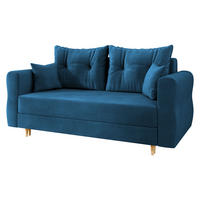 SCHLAFSOFA Zako 2 - Blau/Naturfarben, Holz/Textil (167/85/77cm) - MIRJAN24