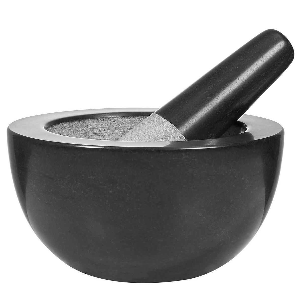 MÖRSER-SET (2-teilig) Stonehenge - Grau, Stein (16/8/8cm) - Butlers