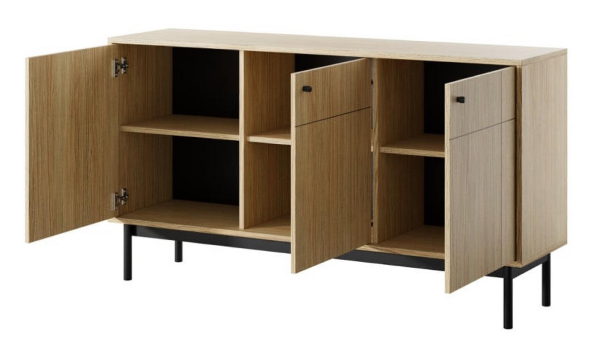 SIDEBOARD Sonoma Eiche K154-D - Multicolor, Holzwerkstoff (153.5/83.5/39cm) - Sepro Meble