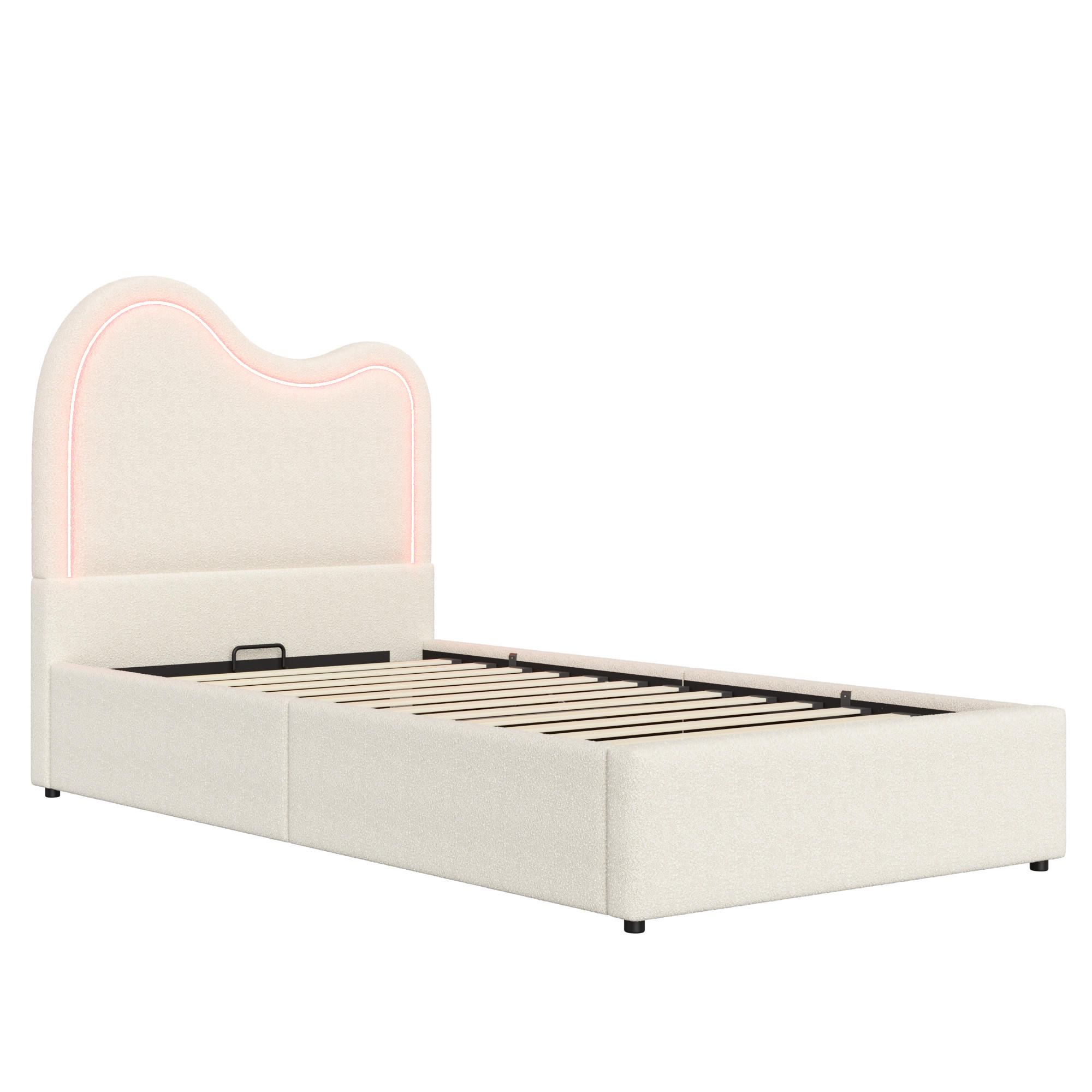 ComfortXL Stauraumbett Weiß 90x200 cm