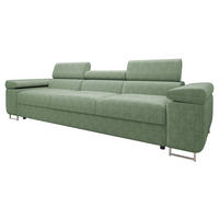 SOFA Torezio 3 Cord - Hellgrün, Holz/Textil (263/90/102cm) - MIRJAN24
