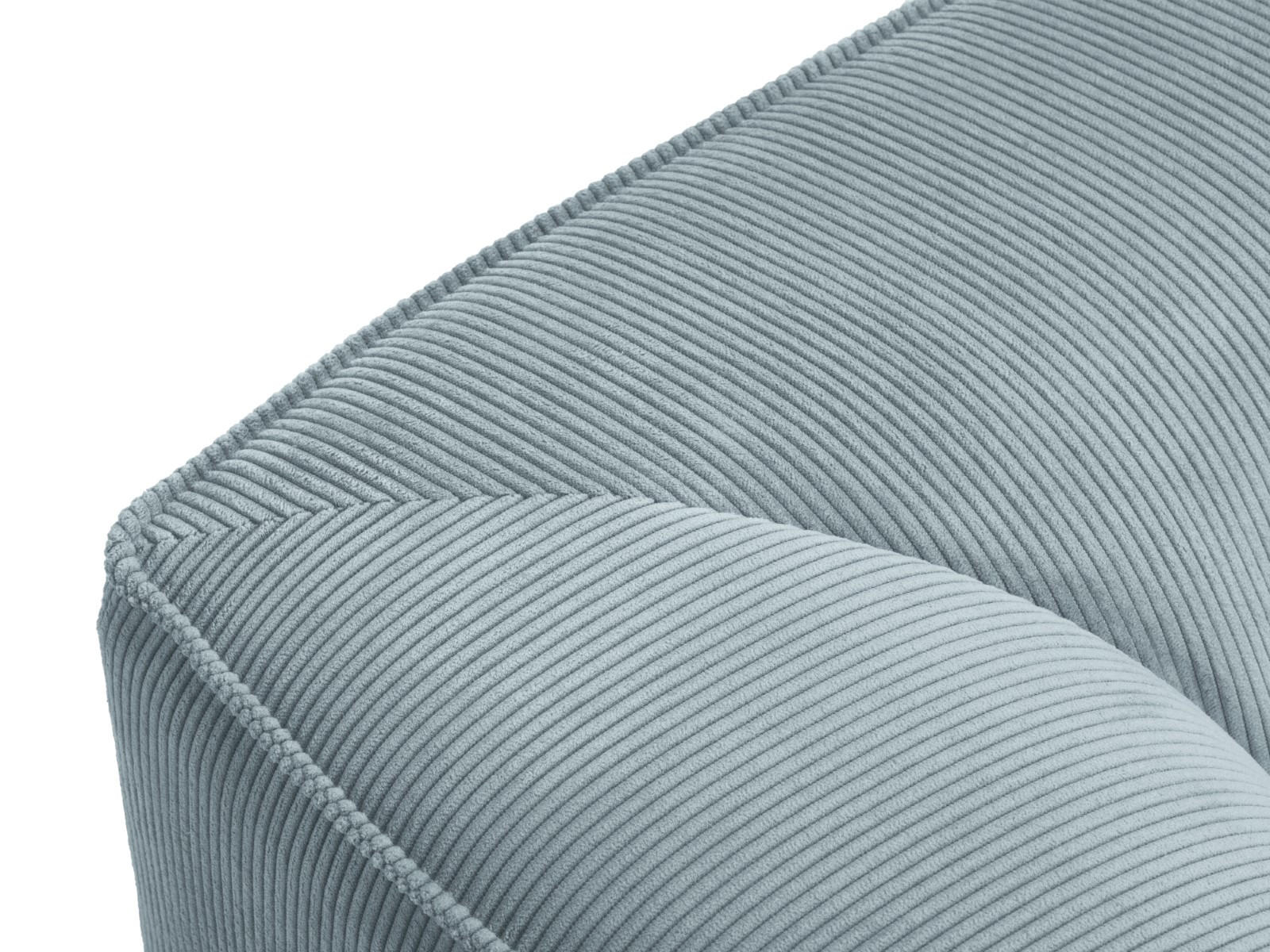 SOFA Ruby aus Cord hellblau 3 Sitzplätze - Hellblau, Textil (93/69/232cm) - Micadoni