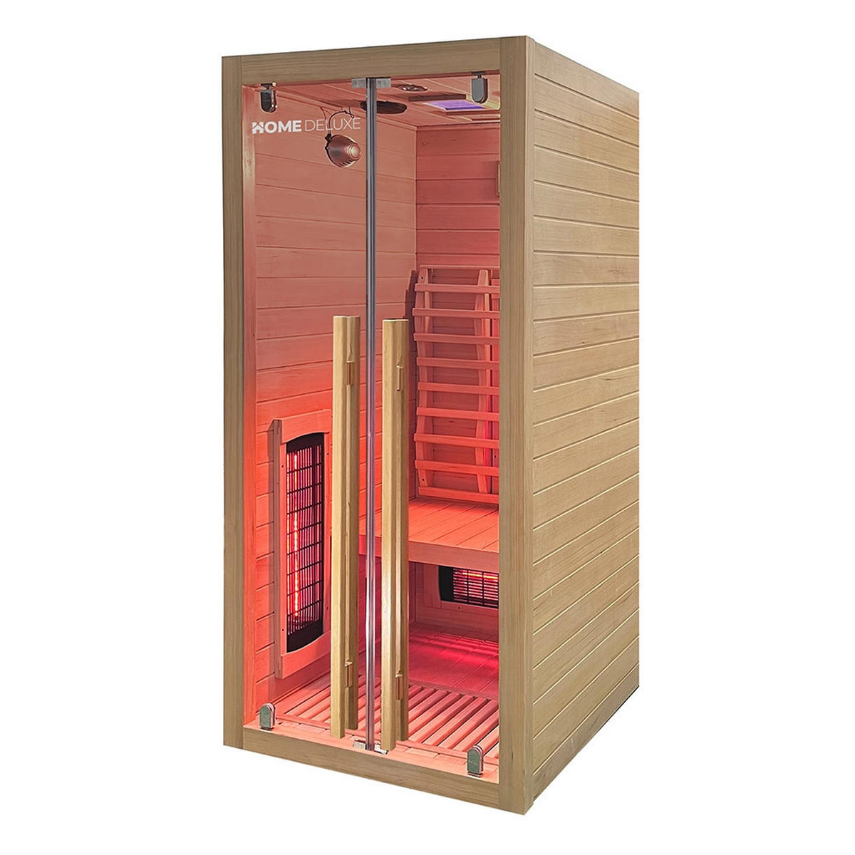 INFRAROTKABINE SONORA S - Größe: S - Naturfarben, Holz (90/190/90cm) - Home Deluxe