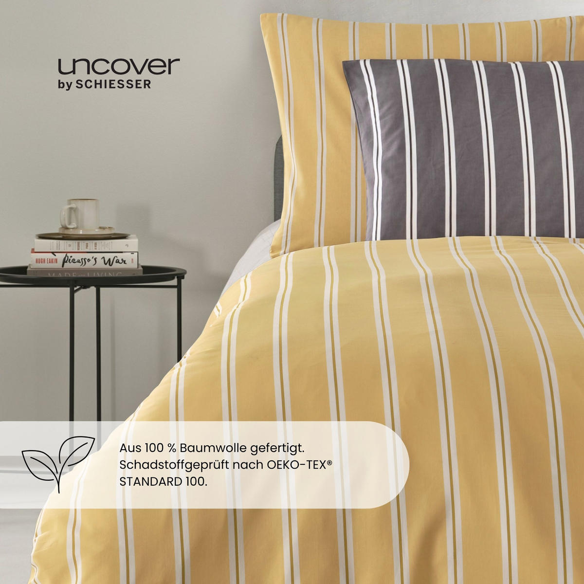 BETTWÄSCHESET Colorado - Renforcé - 2-teilig - 135x200cm - Senf - Hellbraun, Textil (135/200cm) - Uncover by Schiesser