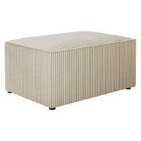 POLSTERHOCKER Karl Cord - Schwarz/Naturfarben, Holz/Kunststoff (60/38/45cm) - MIRJAN24