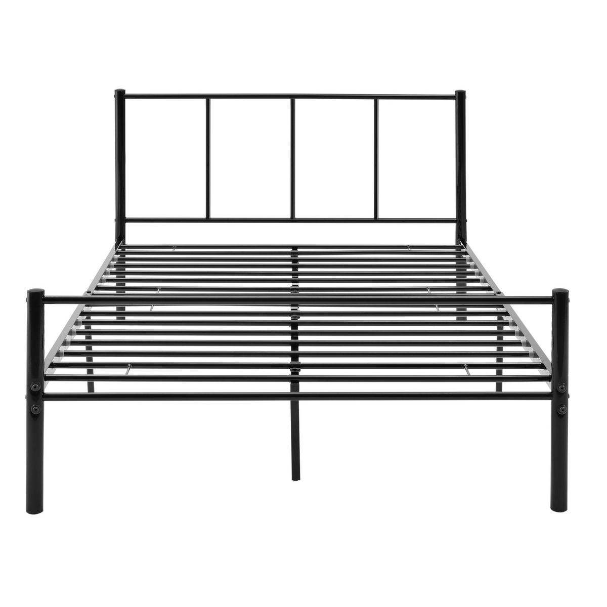 METALLBETT Laos - Schwarz, Metall (120/200cm) - [en.casa]