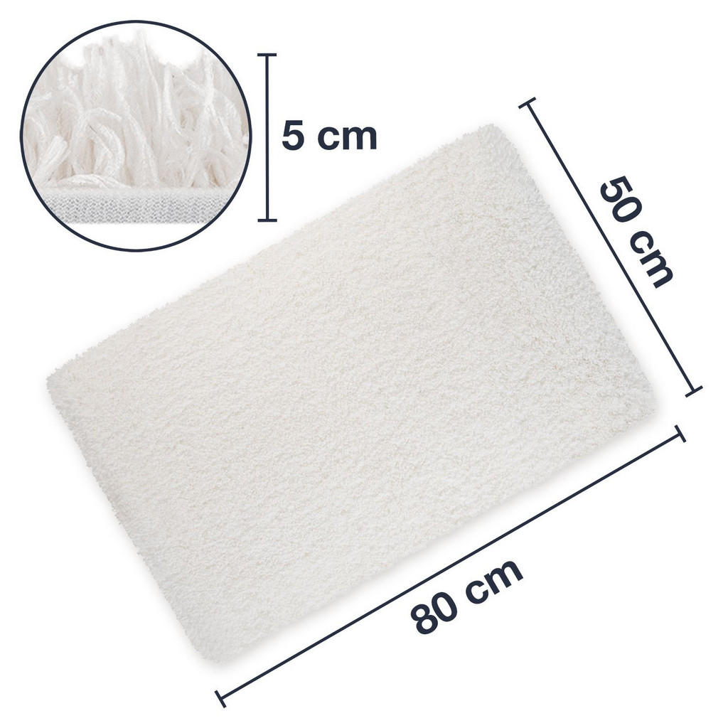 Thumbnail - WohnDirect Badteppich, Weiß, Textil, 50x80 cm, Oeko-Tex® Standard 100, Badtextilien, Badematten