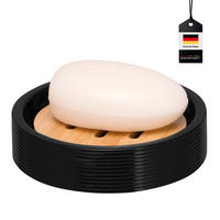 SEIFENSCHALE SEGNO, schwarz - Schwarz, Kunststoff (11.6/2.8/11.6cm) - bremermann