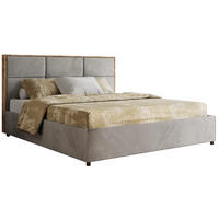 POLSTERBETT LERIO CLASSIC 200/200 - Hellgrau Velvet - Schaum-Matratze - Hellgrau, Textil (200/200cm) - MKS