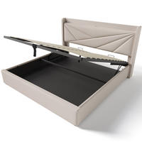 POLSTERBETT 160/200 cm in Beige Stoff mit Bettkasten, USB und Type-C - Beige, Holzwerkstoff/Textil (160/200cm) - STILVORA