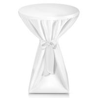 STEHTISCHHUSSE Premium Ø 60cm Weiß - Weiß, Kunststoff/Textil (60/145cm) - Beautissu 
