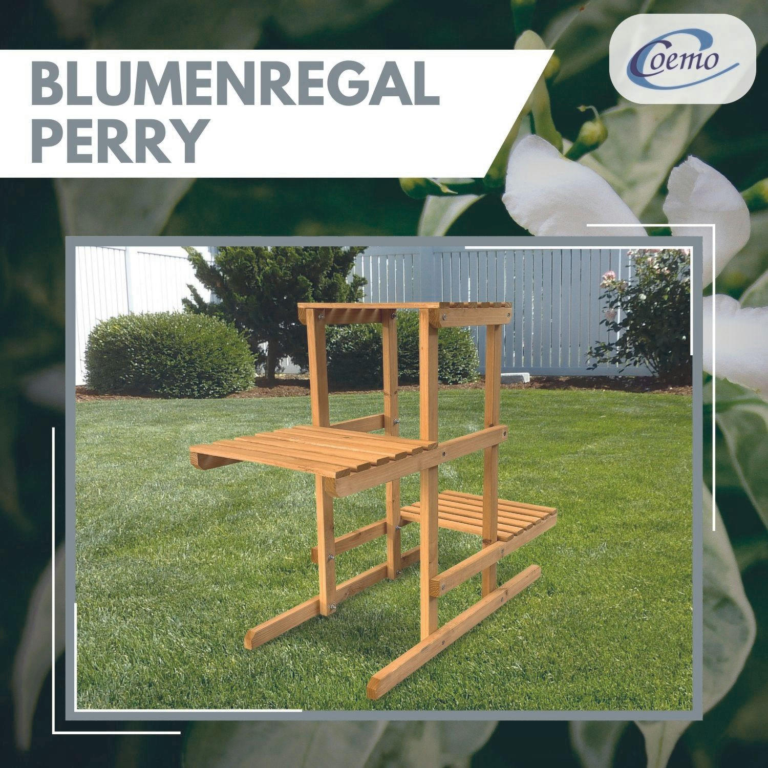 BLUMENREGAL PERRY 76/36/60 cm - Naturfarben, Holz (76/36/60cm) - Coemo