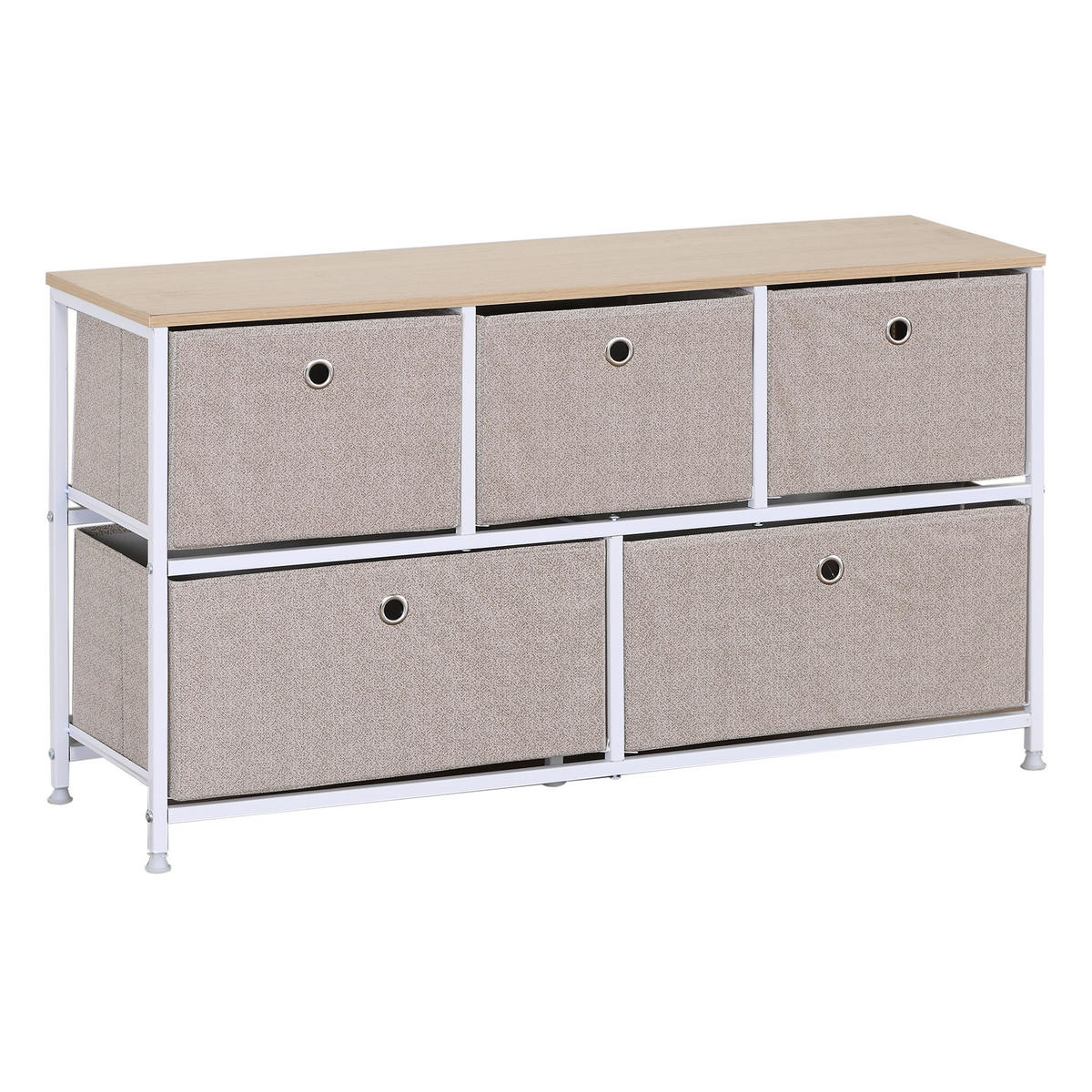 SIDEBOARD Beige 29/100/50 cm - Beige, Metall (29/50/100cm) - Mobili Rebecca