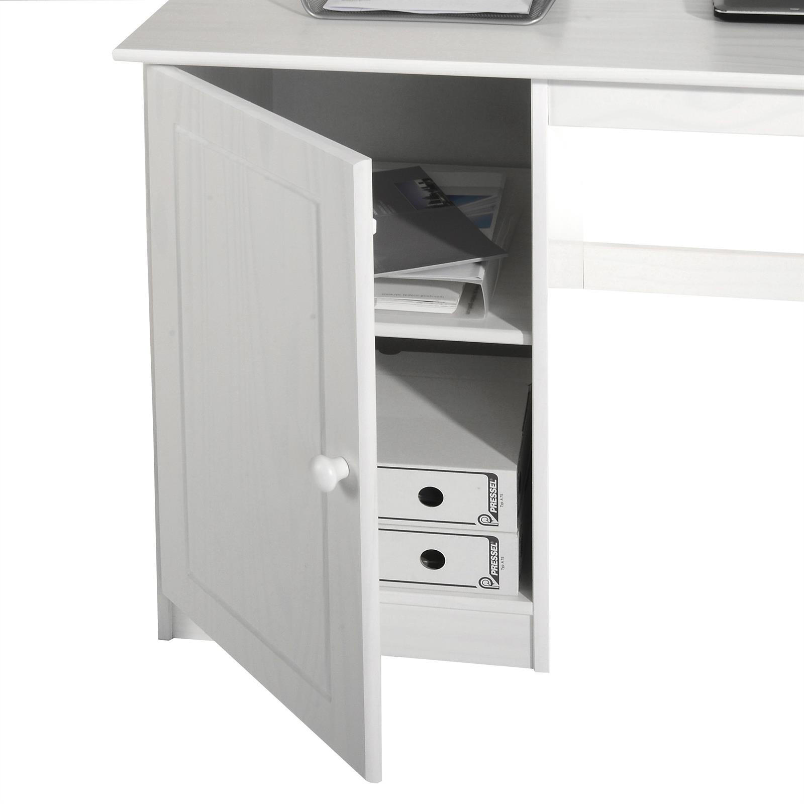 SCHREIBTISCH MANAGER - Weiß, Holz (54/145/73cm) - IDIMEX