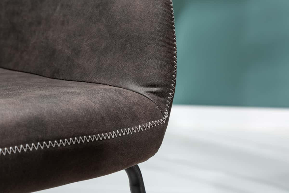 STUHL MUSTANG Microfaser Grau 80 cm - Schwarz/Grau, Textil/Metall (57/77/61cm) - riess-ambiente