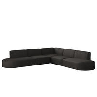 ECKSOFA Palma In Scala - Anthrazit, Holzwerkstoff/Textil (276/276cm) - Fun Möbel