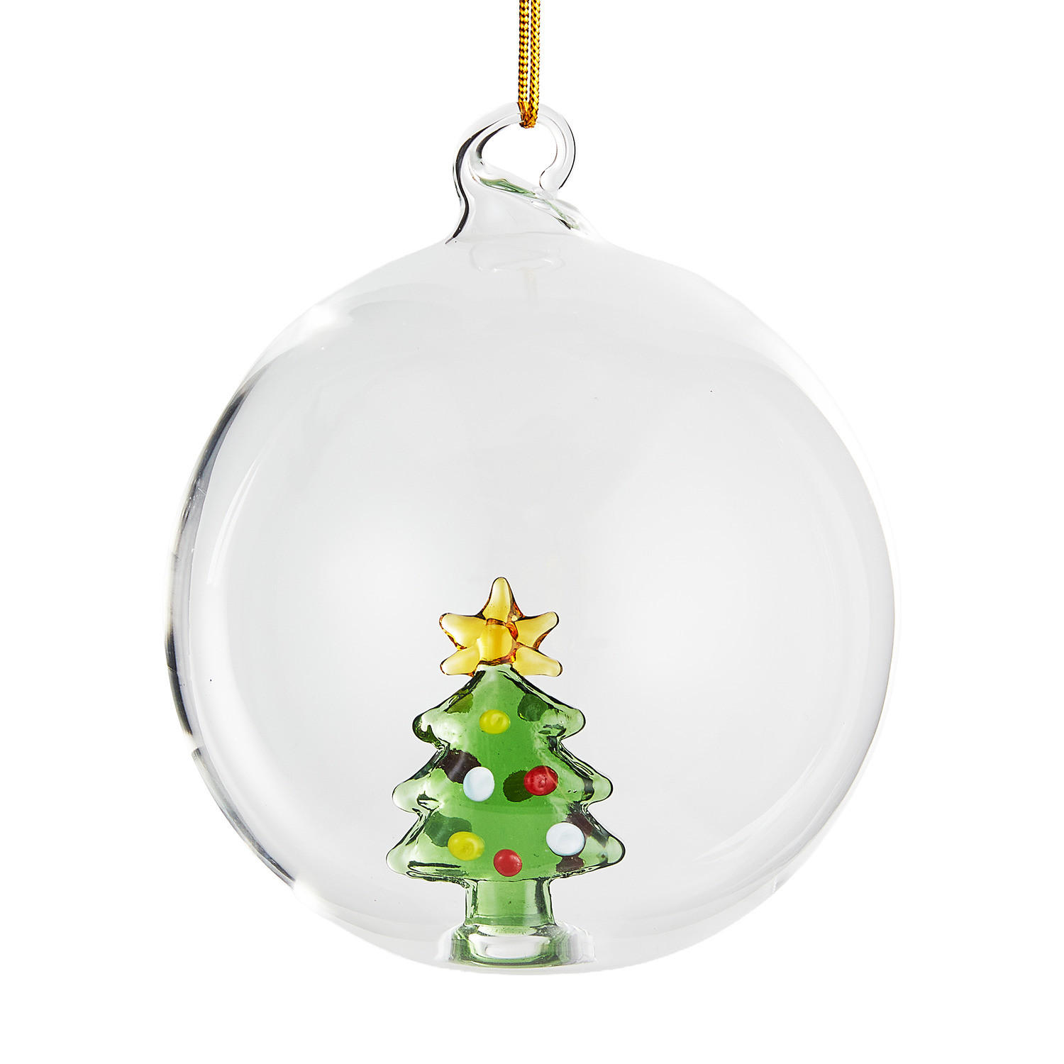 CHRISTBAUMKUGEL Hang On Tannenbaum - Transparent, Glas (8/8/9cm) - Butlers