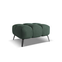 POUF Chenille Stoff Grün - Schwarz/Grün, Textil/Metall (78/41/60cm) - Makamii