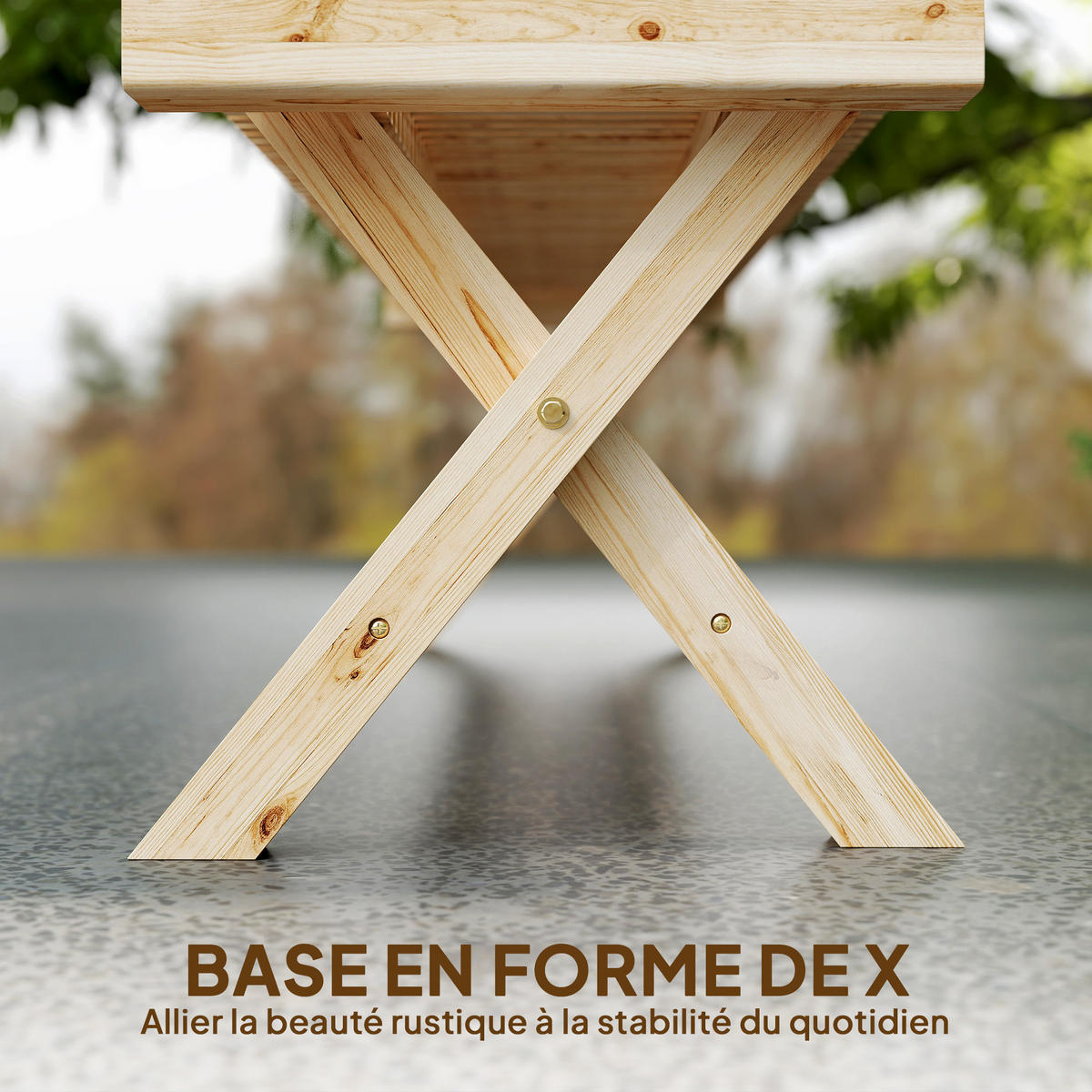 GARTENBANK DE-17793 140 cm breit mit Lattenrost & 240 kg Tragfähigkeit Natur - Naturfarben, Holz (140/43/40cm) - ComfortXL