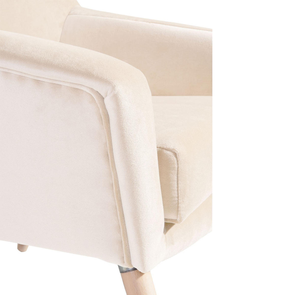 SESSEL Kachka Bezug Samtvelour Buche natur / creme - Buchefarben/Creme, Kunststoff (71/81/67cm) - 58aufmkessel