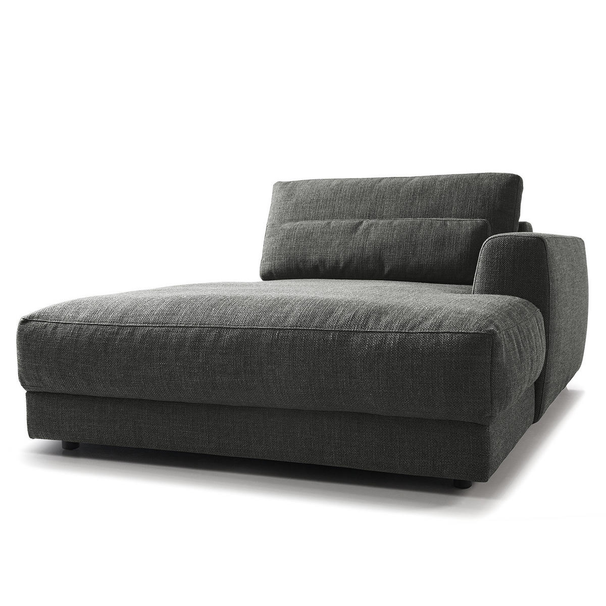 MODULLONGCHAIR - Grau, Textil (126/80/182cm) - home24